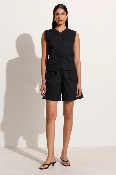 FAITHFULL THE BRAND - DELFINA VEST - BLACK