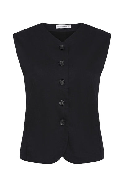 FAITHFULL THE BRAND - DELFINA VEST - BLACK