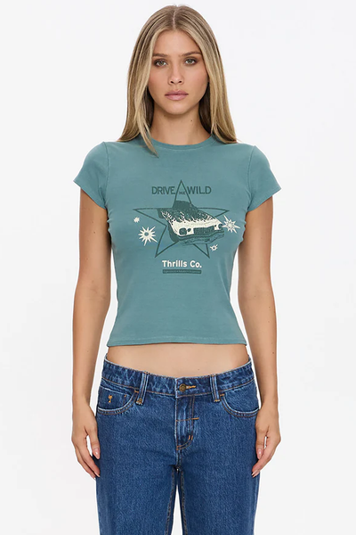 THRILLS - DRIVE ME WILD CLUB TEE - GREEN COAST