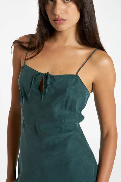 THRILLS - FAIRMONT MINI SLIP DRESS - JASPER GREEN