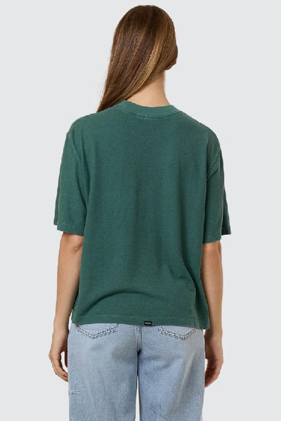 THRILLS - HEMP SQUARE TEE - SEA PINE - PERTH BOUTIQUE - AUSTRALIAN BOUTIQUE - WA BOUTIQUE - INTERNATIONAL SHIPPING - USA SHIPPING - PERTH STORES - PERTH STORE - AUSTRALIA - WA - WESTER AUSTRALIA - WOMENS FASHION - FASHION - CLOTHING - WA STOCKIST - PERTH STOCKIST - AUSTRALIAN STOCKIST - STOCKIST