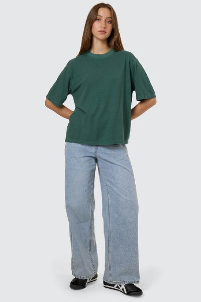 THRILLS - HEMP SQUARE TEE - SEA PINE - PERTH BOUTIQUE - AUSTRALIAN BOUTIQUE - WA BOUTIQUE - INTERNATIONAL SHIPPING - USA SHIPPING - PERTH STORES - PERTH STORE - AUSTRALIA - WA - WESTER AUSTRALIA - WOMENS FASHION - FASHION - CLOTHING - WA STOCKIST - PERTH STOCKIST - AUSTRALIAN STOCKIST - STOCKIST