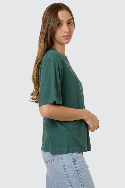 THRILLS - HEMP SQUARE TEE - SEA PINE - PERTH BOUTIQUE - AUSTRALIAN BOUTIQUE - WA BOUTIQUE - INTERNATIONAL SHIPPING - USA SHIPPING - PERTH STORES - PERTH STORE - AUSTRALIA - WA - WESTER AUSTRALIA - WOMENS FASHION - FASHION - CLOTHING - WA STOCKIST - PERTH STOCKIST - AUSTRALIAN STOCKIST - STOCKIST
