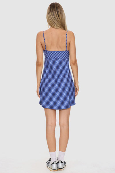 THRILLS - HIGH SPEED CHECK MINI DRESS - GUARDIAN NAVY - PERTH BOUTIQUE - AUSTRALIAN BOUTIQUE - WA BOUTIQUE - INTERNATIONAL SHIPPING - USA SHIPPING - PERTH STORES - PERTH STORE - AUSTRALIA - WA - WESTER AUSTRALIA - WOMENS FASHION - FASHION - CLOTHING - WA STOCKIST - PERTH STOCKIST - AUSTRALIAN STOCKIST - STOCKIST