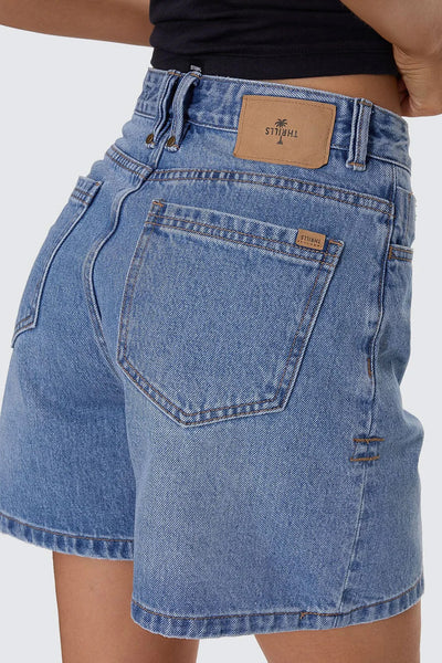 THRILLS - KOKO SHORT - DARK DUST BLUE - PERTH BOUTIQUE - AUSTRALIAN BOUTIQUE - WA BOUTIQUE - INTERNATIONAL SHIPPING - USA SHIPPING - PERTH STORES - PERTH STORE - AUSTRALIA - WA - WESTER AUSTRALIA - WOMENS FASHION - FASHION - CLOTHING - WA STOCKIST - PERTH STOCKIST - AUSTRALIAN STOCKIST - STOCKIST