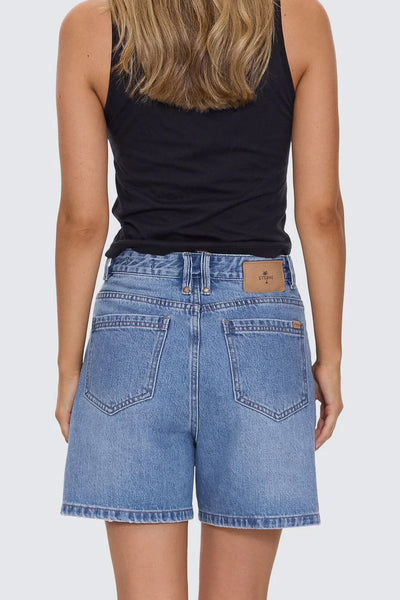 THRILLS - KOKO SHORT - DARK DUST BLUE - PERTH BOUTIQUE - AUSTRALIAN BOUTIQUE - WA BOUTIQUE - INTERNATIONAL SHIPPING - USA SHIPPING - PERTH STORES - PERTH STORE - AUSTRALIA - WA - WESTER AUSTRALIA - WOMENS FASHION - FASHION - CLOTHING - WA STOCKIST - PERTH STOCKIST - AUSTRALIAN STOCKIST - STOCKIST