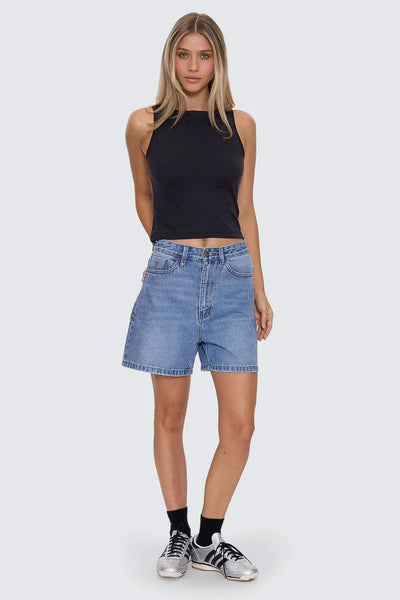 THRILLS - KOKO SHORT - DARK DUST BLUE - PERTH BOUTIQUE - AUSTRALIAN BOUTIQUE - WA BOUTIQUE - INTERNATIONAL SHIPPING - USA SHIPPING - PERTH STORES - PERTH STORE - AUSTRALIA - WA - WESTER AUSTRALIA - WOMENS FASHION - FASHION - CLOTHING - WA STOCKIST - PERTH STOCKIST - AUSTRALIAN STOCKIST - STOCKIST