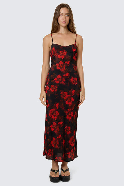 THRILLS - LUCKY FOR YOU FLORAL MAXI DRESS - REDWOOD - PERTH BOUTIQUE - AUSTRALIAN BOUTIQUE - WA BOUTIQUE - INTERNATIONAL SHIPPING - USA SHIPPING - PERTH STORES - PERTH STORE - AUSTRALIA - WA - WESTER AUSTRALIA - WOMENS FASHION - FASHION - CLOTHING - WA STOCKIST - PERTH STOCKIST - AUSTRALIAN STOCKIST - STOCKIST