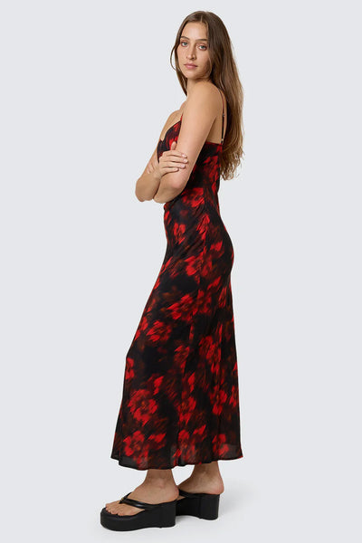 THRILLS - LUCKY FOR YOU FLORAL MAXI DRESS - REDWOOD - PERTH BOUTIQUE - AUSTRALIAN BOUTIQUE - WA BOUTIQUE - INTERNATIONAL SHIPPING - USA SHIPPING - PERTH STORES - PERTH STORE - AUSTRALIA - WA - WESTER AUSTRALIA - WOMENS FASHION - FASHION - CLOTHING - WA STOCKIST - PERTH STOCKIST - AUSTRALIAN STOCKIST - STOCKIST