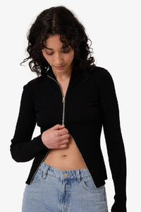 THRILLS - MARITA KNIT CARDIGAN - BLACK - PERTH STOCKIST - AUSTRALIAN STOCKIST - WA STOCKIST - AUSTRALIA STOCKIST - AUS STOCKIST - PERTH BOUTIQUE - WA BOUTIQUE - AUS BOUTIQUE - AUSTRALIA BOUTIQUE 