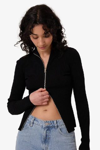THRILLS - MARITA KNIT CARDIGAN - BLACK - PERTH STOCKIST - AUSTRALIAN STOCKIST - WA STOCKIST - AUSTRALIA STOCKIST - AUS STOCKIST - PERTH BOUTIQUE - WA BOUTIQUE - AUS BOUTIQUE - AUSTRALIA BOUTIQUE 