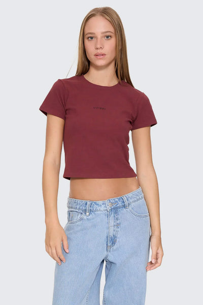THRILLS - MINIMAL MINI TEE - NEW MAROON