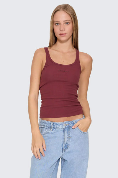 THRILLS - MINIMAL SCOOP TANK - NEW MAROON
