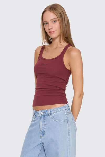 THRILLS - MINIMAL SCOOP TANK - NEW MAROON