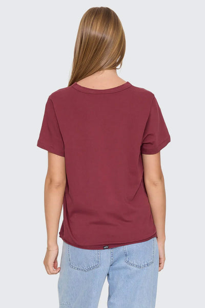 THRILLS - MINIMAL THRILLS RELAXED TEE - NEW MAROON - PERTH BOUTIQUE - AUSTRALIAN BOUTIQUE - WA BOUTIQUE - INTERNATIONAL SHIPPING - USA SHIPPING - PERTH STORES - PERTH STORE - AUSTRALIA - WA - WESTER AUSTRALIA - WOMENS FASHION - FASHION - CLOTHING - WA STOCKIST - PERTH STOCKIST - AUSTRALIAN STOCKIST - STOCKIST