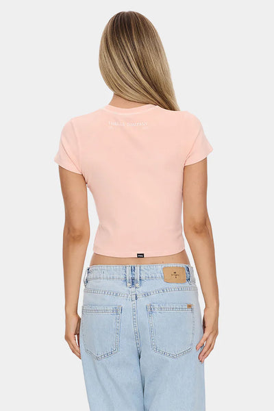 THRILLS - NATURE OF ILLUSION MINI TEE - ROSE SMOKE - PERTH BOUTIQUE - AUSTRALIAN BOUTIQUE - WA BOUTIQUE - INTERNATIONAL SHIPPING - USA SHIPPING - PERTH STORES - PERTH STORE - AUSTRALIA - WA - WESTER AUSTRALIA - WOMENS FASHION - FASHION - CLOTHING - WA STOCKIST - PERTH STOCKIST - AUSTRALIAN STOCKIST - STOCKIST