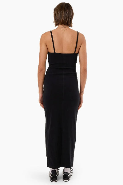 THRILLS - RIB SEAM DRESS - BLACK - PERTH STOCKIST - AUSTRALIAN STOCKIST - WA STOCKIST - AUSTRALIA STOCKIST - AUS STOCKIST - PERTH BOUTIQUE - WA BOUTIQUE - AUS BOUTIQUE - AUSTRALIA BOUTIQUE