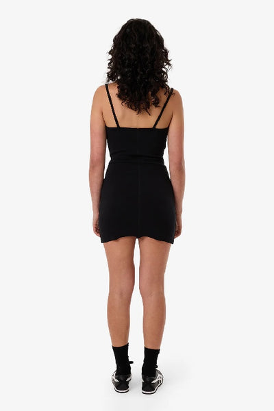 THRILLS - RIB SEAM MINI DRESS - BLACK - PERTH STOCKIST - AUSTRALIAN STOCKIST - WA STOCKIST - AUSTRALIA STOCKIST - AUS STOCKIST - PERTH BOUTIQUE - WA BOUTIQUE - AUS BOUTIQUE - AUSTRALIA BOUTIQUE 