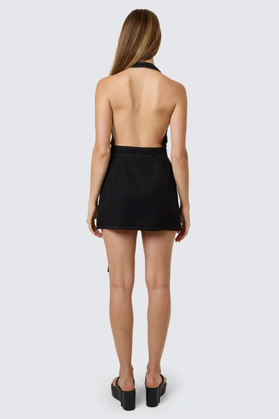 THRILLS - SKYE HALTER MINI DRESS - BLACK - PERTH BOUTIQUE - AUSTRALIAN BOUTIQUE - WA BOUTIQUE - INTERNATIONAL SHIPPING - USA SHIPPING - PERTH STORES - PERTH STORE - AUSTRALIA - WA - WESTER AUSTRALIA - WOMENS FASHION - FASHION - CLOTHING - WA STOCKIST - PERTH STOCKIST - AUSTRALIAN STOCKIST - STOCKIST