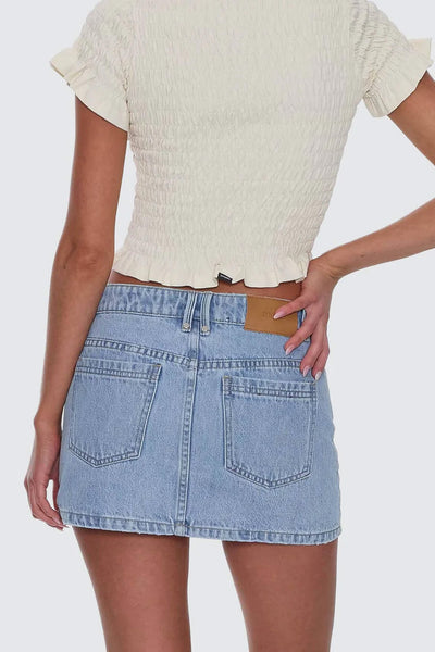 THRILLS - SOPHIE MID RISE MINI SKIRT - AGELESS BLUE