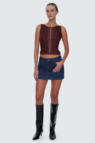 THRILLS - SOPHIE MINI SKIRT - RINSED INK