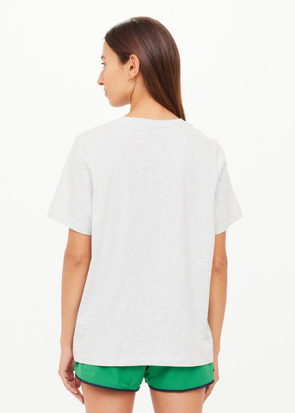 THE UPSIDE - RACQUET CASEY TEE - GREY MARLE