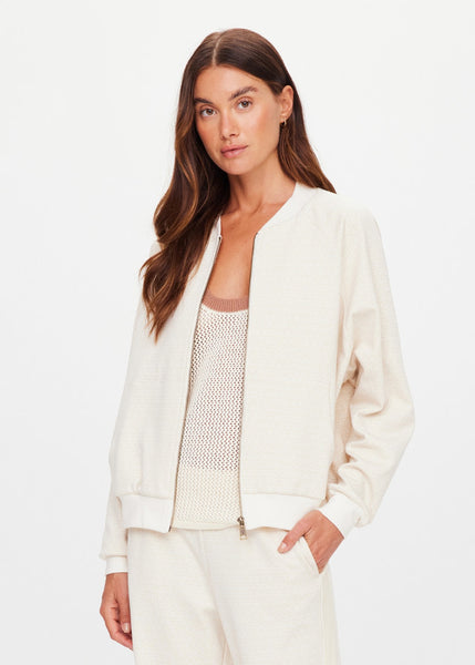 THE UPSIDE - NAVAR ISABELLA BOMBER JACKET - CREAM