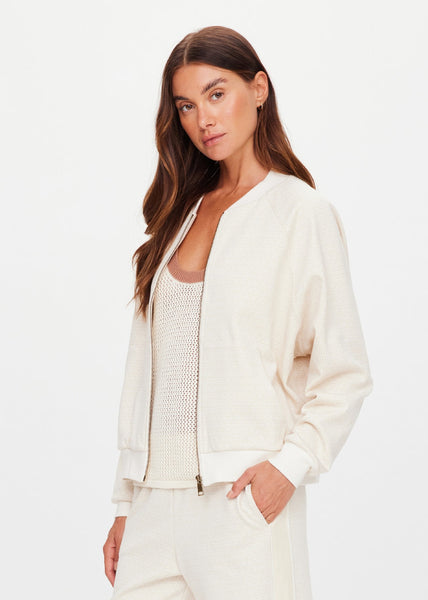 THE UPSIDE - NAVAR ISABELLA BOMBER JACKET - CREAM