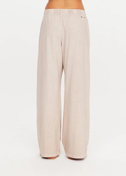 Full-body back view of the wide-leg pant highlighting the relaxed silhouette.