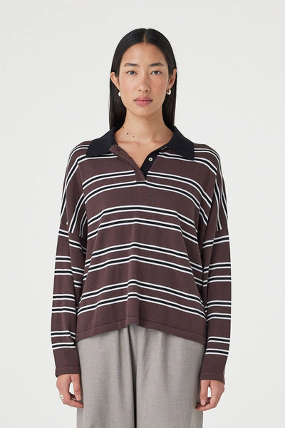 SHOP ARCAA MOVEMENT RAYNE KNIT JERSEY IN ESPRESSO, BLACK &amp; CREAM ONLINE