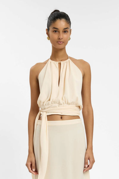 WITH HARPER LU - DRAPED HALTER TOP - IVORY - PERTH BOUTIQUE - AUSTRALIAN BOUTIQUE - WA BOUTIQUE - INTERNATIONAL SHIPPING - USA SHIPPING - PERTH STORES - PERTH STORE - AUSTRALIA - WA - WESTER AUSTRALIA - WOMENS FASHION - FASHION - CLOTHING - WA STOCKIST - PERTH STOCKIST - AUSTRALIAN STOCKIST - STOCKIST
