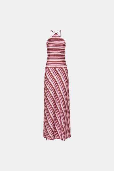 WITH HARPER LU - HALTER MAXI DRESS - MAGENTA STRIPE - PERTH BOUTIQUE - AUSTRALIAN BOUTIQUE - WA BOUTIQUE - INTERNATIONAL SHIPPING - USA SHIPPING - PERTH STORES - PERTH STORE - AUSTRALIA - WA - WESTER AUSTRALIA - WOMENS FASHION - FASHION - CLOTHING - WA STOCKIST - PERTH STOCKIST - AUSTRALIAN STOCKIST - STOCKIST
