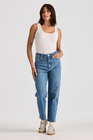 WRANGLER - HI CLAUDIA STRAIGHT CROP JEAN  - HI NOON BLUE - PERTH STOCKIST - AUSTRALIAN STOCKIST - WA STOCKIST - AUSTRALIA STOCKIST - AUS STOCKIST - PERTH BOUTIQUE - WA BOUTIQUE - AUS BOUTIQUE - AUSTRALIA BOUTIQUE