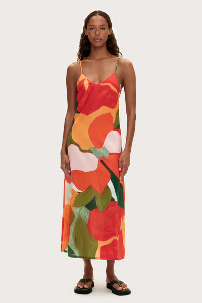 ZULU & ZEPHYR - COTTON SILK DRESS - RED FLORAL - PERTH BOUTIQUE - AUSTRALIAN BOUTIQUE - WA BOUTIQUE - INTERNATIONAL SHIPPING - USA SHIPPING - PERTH STORES - PERTH STORE - AUSTRALIA - WA - WESTER AUSTRALIA - WOMENS FASHION - FASHION - CLOTHING - WA STOCKIST - PERTH STOCKIST - AUSTRALIAN STOCKIST - STOCKIST