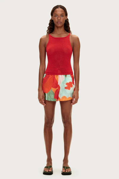  ZULU & ZEPHYR - COTTON SILK SHORT - RED FLORAL - PERTH BOUTIQUE - AUSTRALIAN BOUTIQUE - WA BOUTIQUE - INTERNATIONAL SHIPPING - USA SHIPPING - PERTH STORES - PERTH STORE - AUSTRALIA - WA - WESTER AUSTRALIA - WOMENS FASHION - FASHION - CLOTHING - WA STOCKIST - PERTH STOCKIST - AUSTRALIAN STOCKIST - STOCKIST
