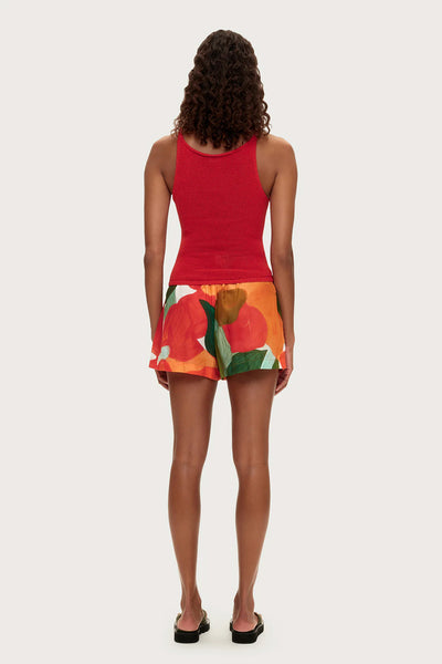  ZULU & ZEPHYR - COTTON SILK SHORT - RED FLORAL - PERTH BOUTIQUE - AUSTRALIAN BOUTIQUE - WA BOUTIQUE - INTERNATIONAL SHIPPING - USA SHIPPING - PERTH STORES - PERTH STORE - AUSTRALIA - WA - WESTER AUSTRALIA - WOMENS FASHION - FASHION - CLOTHING - WA STOCKIST - PERTH STOCKIST - AUSTRALIAN STOCKIST - STOCKIST