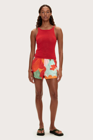  ZULU & ZEPHYR - COTTON SILK SHORT - RED FLORAL - PERTH BOUTIQUE - AUSTRALIAN BOUTIQUE - WA BOUTIQUE - INTERNATIONAL SHIPPING - USA SHIPPING - PERTH STORES - PERTH STORE - AUSTRALIA - WA - WESTER AUSTRALIA - WOMENS FASHION - FASHION - CLOTHING - WA STOCKIST - PERTH STOCKIST - AUSTRALIAN STOCKIST - STOCKIST