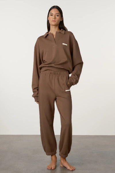 ZULU & ZEPHYR - CUFFED SPORT SWEATPANT - CAROB- BOUTIQUE - WA BOUTIQUE - PERTH STOCKIST - AUSTRALIAN STOCKIST - NO TARAF - INTERNATIONAL SHIPPING - EXPRESS SHIPPING - STOCKIST