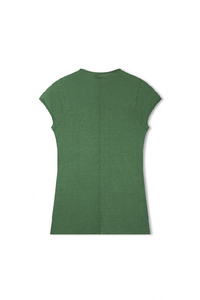 ZULU & ZEPHYR - EUCALYPTUS COTTON BLEND KNIT TOP - EUCALYPTUS 