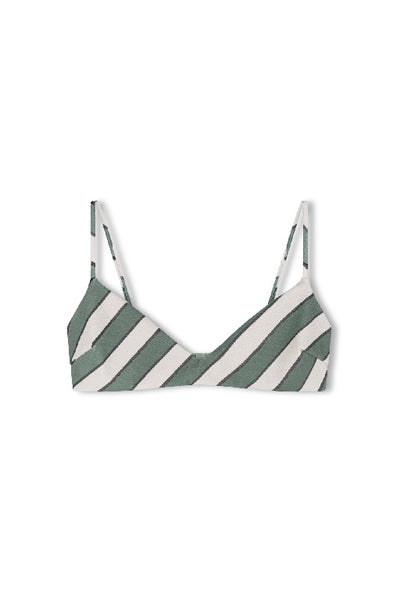 ZULU & ZEPHYR - EUCALYPTUS STRIPE TEXTURED BRALETTE - EUCALYPTUS STRIPE - PERTH STOCKIST - AUSTRALIAN STOCKIST - WA STOCKIST - AUSTRALIA STOCKIST - AUS STOCKIST - PERTH BOUTIQUE - WA BOUTIQUE - AUS BOUTIQUE - AUSTRALIA BOUTIQUE