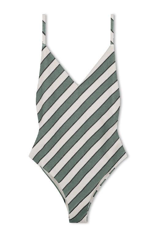 SHOP ZULU & ZEPHYR - EUCALYPTUS STRIPE TEXTURED ONE PIECE – Chachi