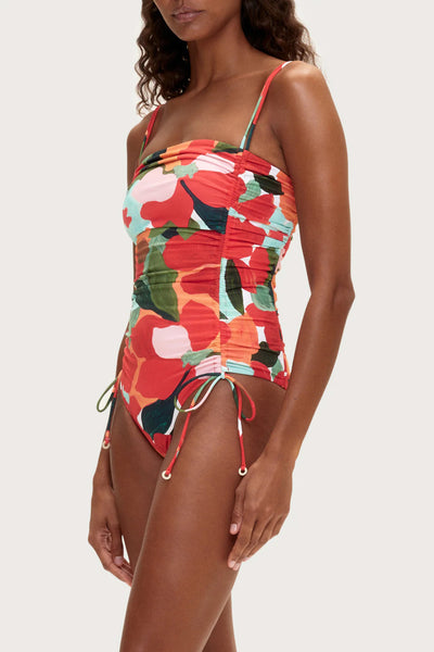 ZULU & ZEPHYR - GATHERED ONE PIECE - RED FLORAL - PERTH BOUTIQUE - AUSTRALIAN BOUTIQUE - WA BOUTIQUE - INTERNATIONAL SHIPPING - USA SHIPPING - PERTH STORES - PERTH STORE - AUSTRALIA - WA - WESTER AUSTRALIA - WOMENS FASHION - FASHION - CLOTHING - WA STOCKIST - PERTH STOCKIST - AUSTRALIAN STOCKIST - STOCKIST