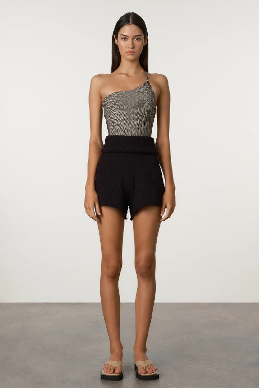 SHOP ZULU & ZEPHYR - BOUCLE KNIT SHORT - BLACK | CHACHI STORE – Chachi