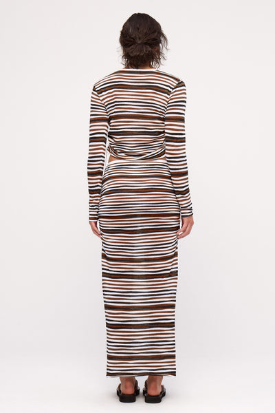 ZULU & ZEPHYR - KNIT SKIRT - BLACK STRIPE - PERTH BOUTIQUE - AUSTRALIAN BOUTIQUE - WA BOUTIQUE - INTERNATIONAL SHIPPING - USA SHIPPING - PERTH STORES - PERTH STORE - AUSTRALIA - WA - WESTER AUSTRALIA - WOMENS FASHION - FASHION - CLOTHING - WA STOCKIST - PERTH STOCKIST - AUSTRALIAN STOCKIST - STOCKIST