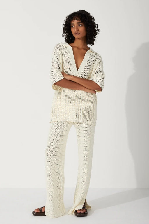 SHOP ZULU & ZEPHYR - MILK COTTON CROCHET SHIRT – Chachi