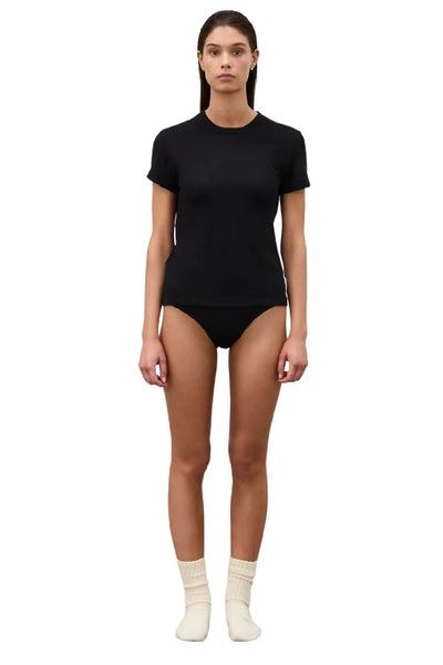 ZULU & ZEPHYR - RIB HEMP JERSEY T-SHIRT - BLACK - PERTH BOUTIQUE - AUSTRALIAN BOUTIQUE - WA BOUTIQUE - INTERNATIONAL SHIPPING - USA SHIPPING - PERTH STORES - PERTH STORE - AUSTRALIA - WA - WESTER AUSTRALIA - WOMENS FASHION - FASHION - CLOTHING - WA STOCKIST - PERTH STOCKIST - AUSTRALIAN STOCKIST - STOCKIST