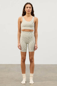 ZULU & ZEPHYR - STRIPE RIB CROP TOP - COCONUT - PERTH STOCKIST - AUSTRALIAN STOCKIST - WA STOCKIST - AUSTRALIA STOCKIST - AUS STOCKIST - PERTH BOUTIQUE - WA BOUTIQUE - AUS BOUTIQUE - AUSTRALIA BOUTIQUE 