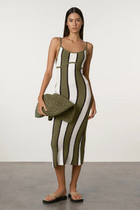 ZULU & ZEPHYR - TEXTURED KNIT DRESS - OLIVE STRIPE - PERTH BOUTIQUE - AUSTRALIAN BOUTIQUE - WA BOUTIQUE - INTERNATIONAL SHIPPING - USA SHIPPING - PERTH STORES - PERTH STORE - AUSTRALIA - WA - WESTER AUSTRALIA - WOMENS FASHION - FASHION - CLOTHING - WA STOCKIST - PERTH STOCKIST - AUSTRALIAN STOCKIST - STOCKIST