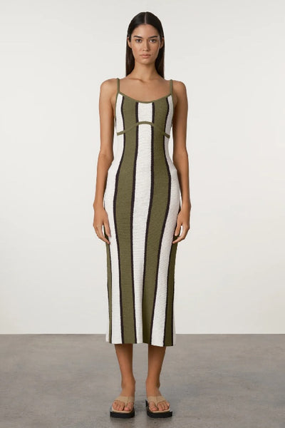 ZULU & ZEPHYR - TEXTURED KNIT DRESS - OLIVE STRIPE - PERTH BOUTIQUE - AUSTRALIAN BOUTIQUE - WA BOUTIQUE - INTERNATIONAL SHIPPING - USA SHIPPING - PERTH STORES - PERTH STORE - AUSTRALIA - WA - WESTER AUSTRALIA - WOMENS FASHION - FASHION - CLOTHING - WA STOCKIST - PERTH STOCKIST - AUSTRALIAN STOCKIST - STOCKIST