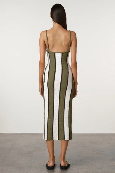 ZULU & ZEPHYR - TEXTURED KNIT DRESS - OLIVE STRIPE - PERTH BOUTIQUE - AUSTRALIAN BOUTIQUE - WA BOUTIQUE - INTERNATIONAL SHIPPING - USA SHIPPING - PERTH STORES - PERTH STORE - AUSTRALIA - WA - WESTER AUSTRALIA - WOMENS FASHION - FASHION - CLOTHING - WA STOCKIST - PERTH STOCKIST - AUSTRALIAN STOCKIST - STOCKIST